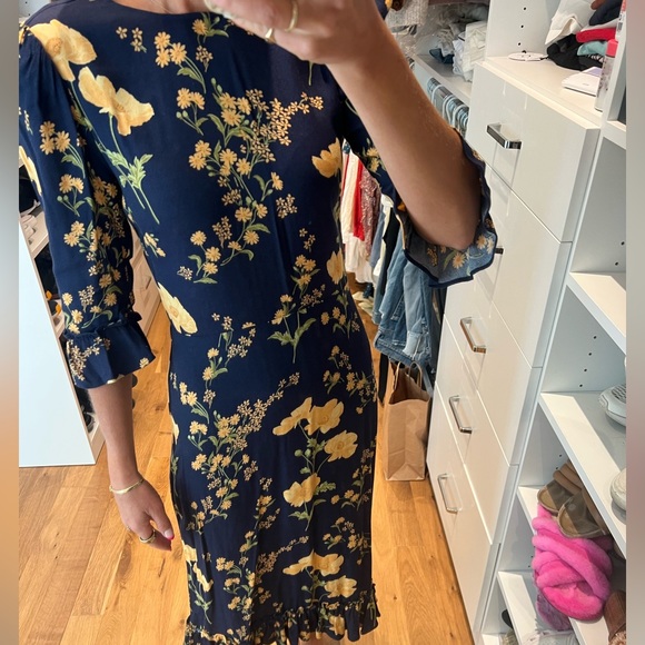Reformation Navy Floral Dress - Picture 2 of 7